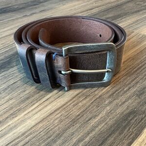 Men's Torino Genuine Harness Leather Brown Leather Belt Sz 44
